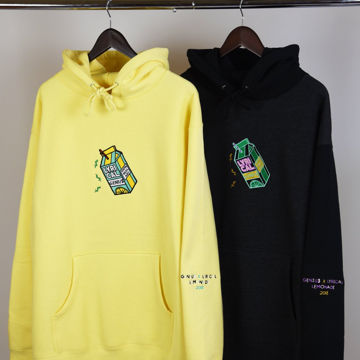 geniuspieces's tweet photo. GENIU$ x @LyricaLemonade Hoodies Available Monday 6pm PST x 9pm EST https://t.co/bw3uTj2TUx