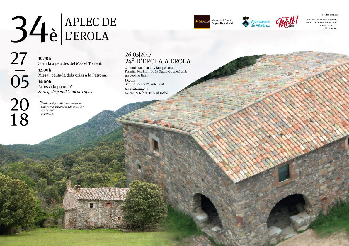 AjViladrau's tweet photo. #RECORDEM
Avui dia d'Aplec 👏👏👏👏👏
⛰️🚶‍♂️🚶‍♀️ 34è APLEC DE L'EROLA
🕥 10.30 hores
📌 Sortida Mas el Torrent
#Viladrau #Osona #Viladrauésmolt #aplec #Erola https://t.co/44HBBmfCqC