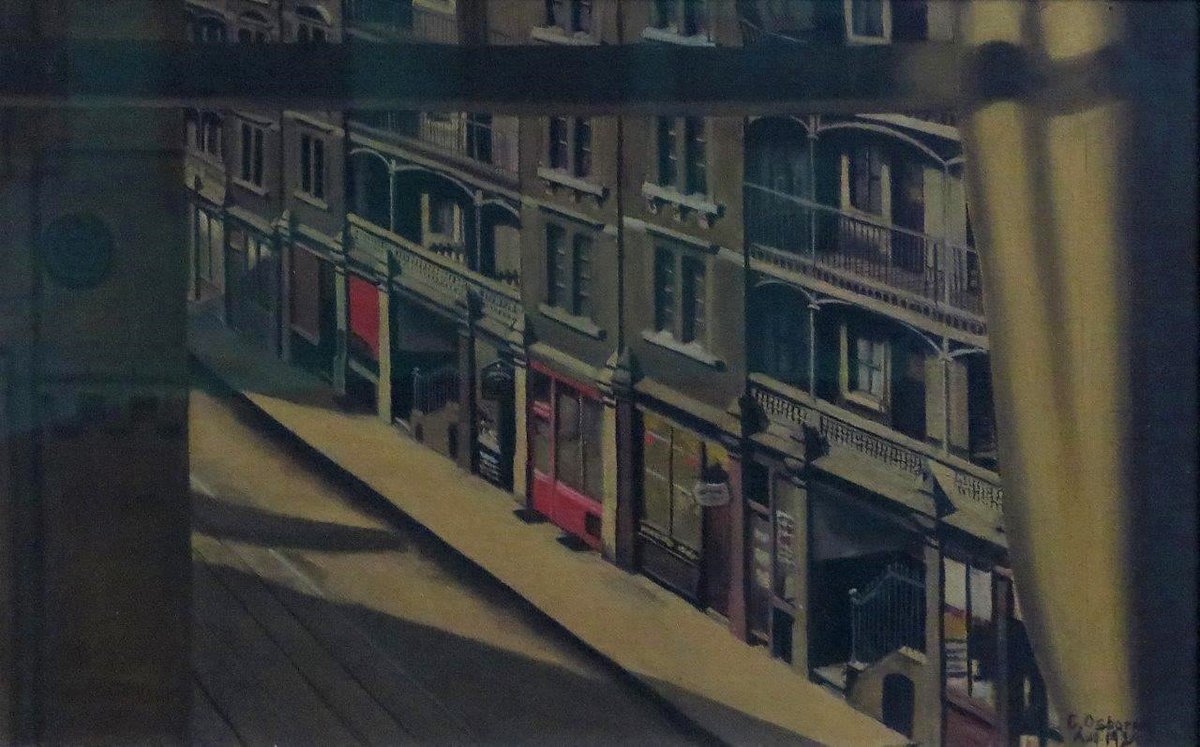 EastLondonGroup's tweet photo. With a disrupted night's sleep due to #Thunderstorms it is now time for our #SundayMorning tradition so here's "Sunday Morning, Farringdon Road" by Cecil Osborne from 1929 which is in the collection @BrightonMuseums #ELG https://t.co/BRa3L3Xzmh
