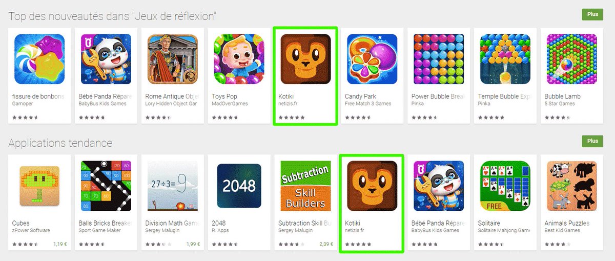 educampa's tweet photo. 2 jours après son lancement #Kotiki entre dans les #apps les plus tendance sur Google Play.
Téléchargement gratuit iOS > https://t.co/jO5Unc2KPW
Téléchargement gratuit Androïd > https://t.co/9A7zy0FGAY
#Education #Scolaire https://t.co/wck4k7Jf0i