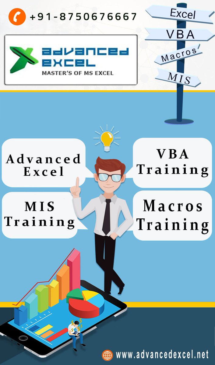 Advancedexcel07's tweet image. #ExcelTrainingInGurgaon : Advanced Excel Institute provides #MicrosoftAdvancedExcel, #VBAMacros and #MISTraining with real time projects. For demo class or any inquiry call us at +91 9871076667. #ExcelTrainingGurgaon #AdvancedExcelTrainingInGurgaon advancedexcel.net