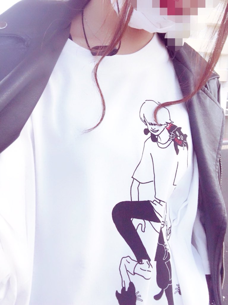 Alice 早速着てる メンズサイズだからワンピ的な感じだけど キヨ猫tシャツ Alice 早速着てる メンズサイズだからワンピ的な感じだけど キヨ猫tシャツ