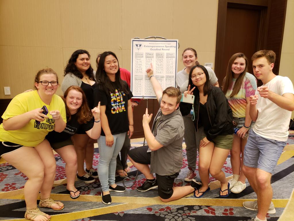 WHSSpeechDebate's tweet photo. For the second year in a row, Seth breaks at CatNats! #OHSpeaks #ncfl2018 https://t.co/H3xiuwpsAE