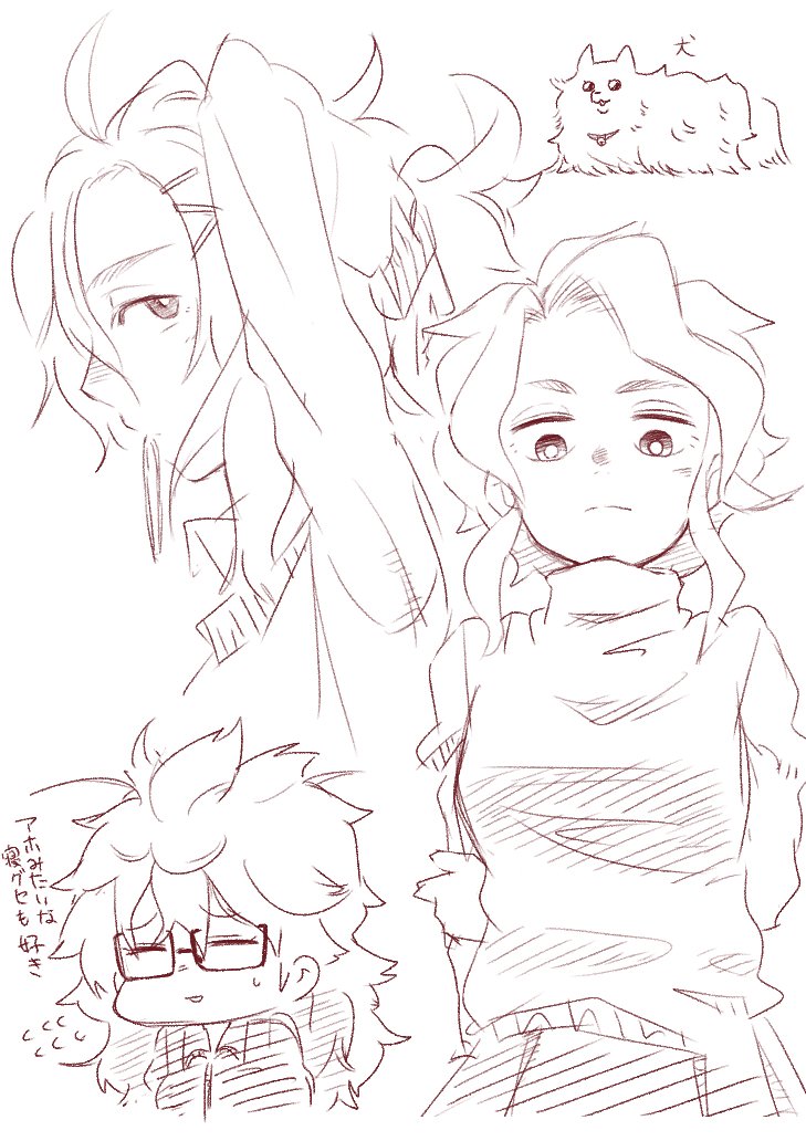 ショートカットも好きだけど毛量の多い娘も好きっていう絵 
