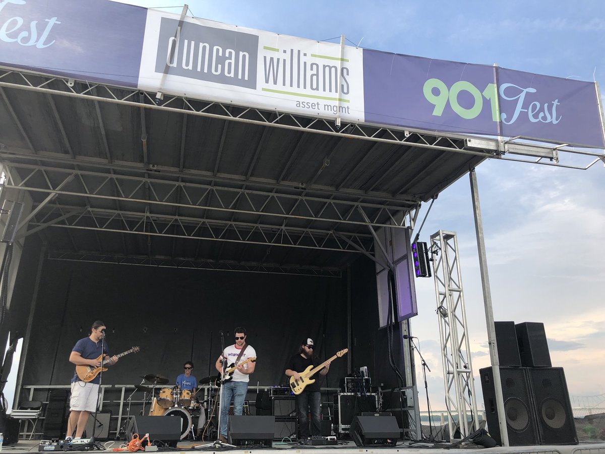 ecawein's tweet photo. summer storm came through and brought cool temps and a gorgeous backdrop for these guys at #901fest https://t.co/TvixD7dyxS