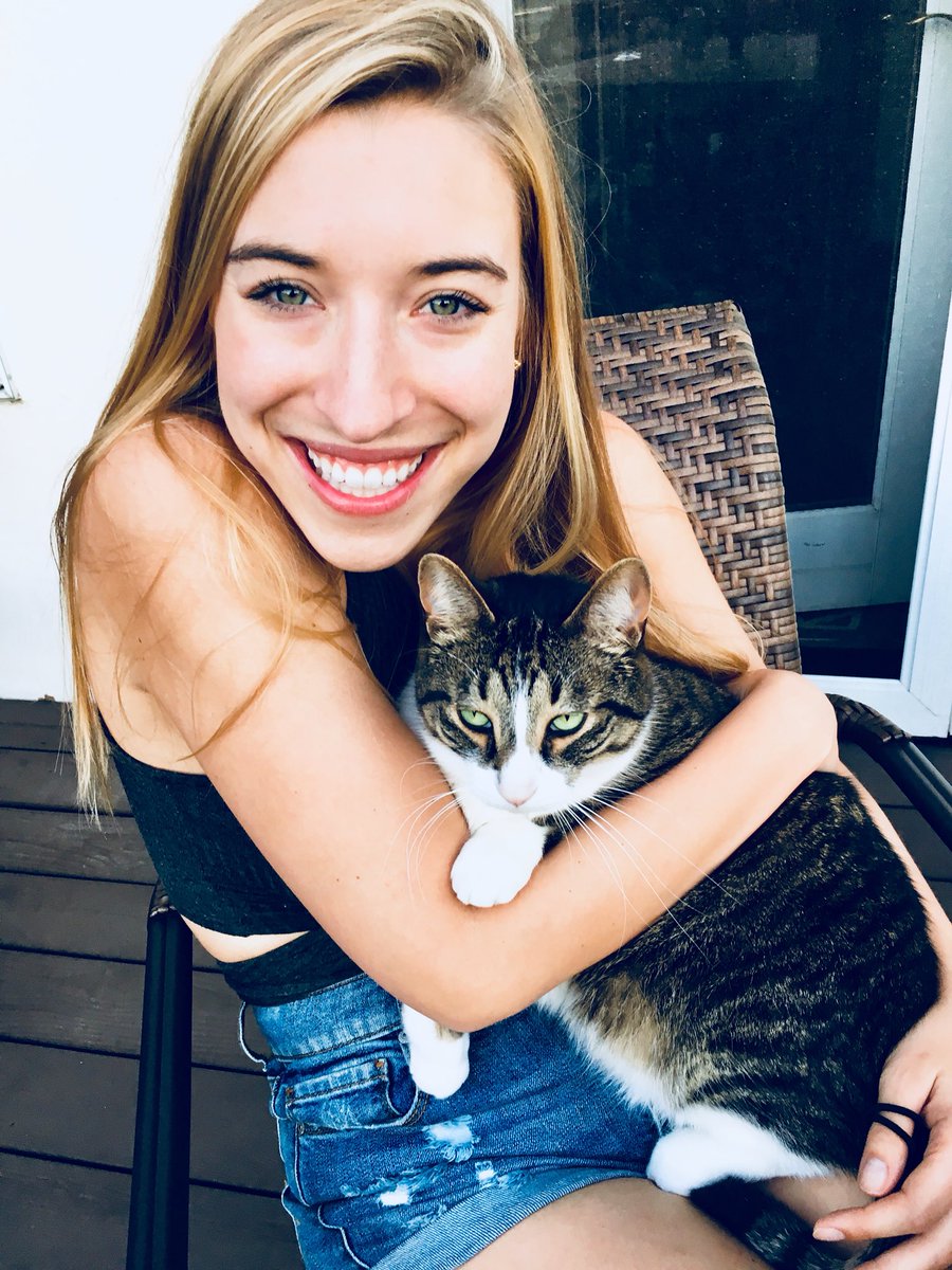 tessleberry's tweet photo. My cousin Amie met my cat and is now super obsessed #futurecatlady #hikitty #ilovehim #helovesme #canikeephim https://t.co/MusNxwZwBb