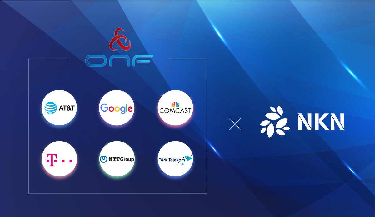 NKN_ORG's tweet photo. NKN is excited to announce that we have officially joined the Open Networking Foundation (ONF) as an Innovators member. ONF is an non-profit organization led by AT&amp;T, Google,Comcast, Deutsche Telekom, NTT, and Turk Telekom to bring innovation into commercial deployment.👏👏👏 https://t.co/qnZrWG2e53