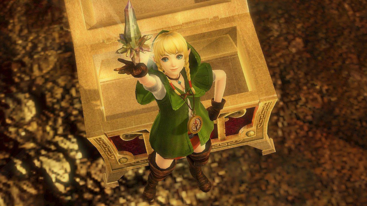Linkle obtaining a new weapon