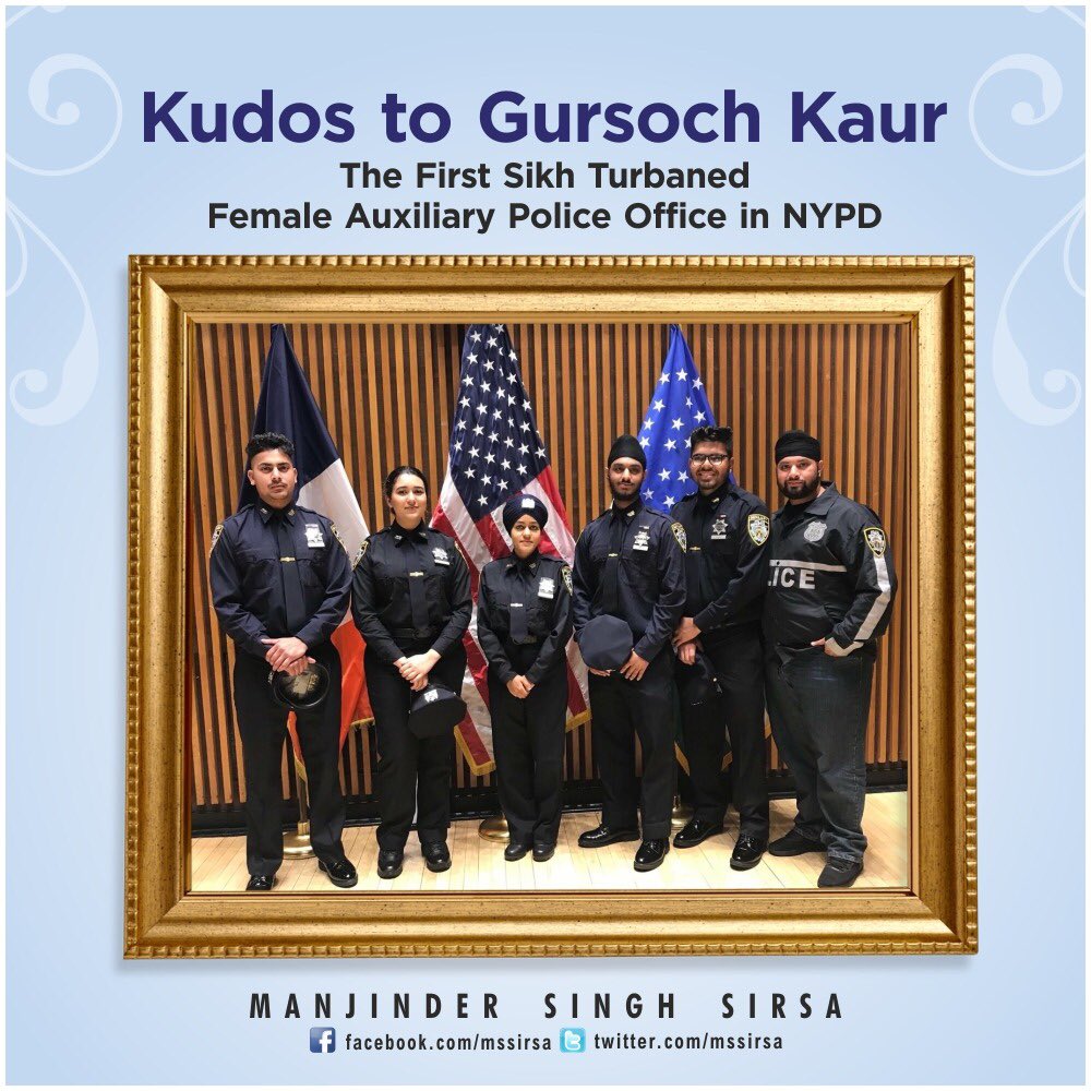 VPDChiefRai's tweet photo. All the best to Gursoch Kaur as she helps break barriers in law enforcement.  Happy to see her on our side. Kudos to #NYPD @NYPDONeill  #Sikh
#police #LawEnforcement #barriers #womaninlawenforcement #DiversityIsStrength https://t.co/CquOc9MFGi https://t.co/T5I9z0BQaC