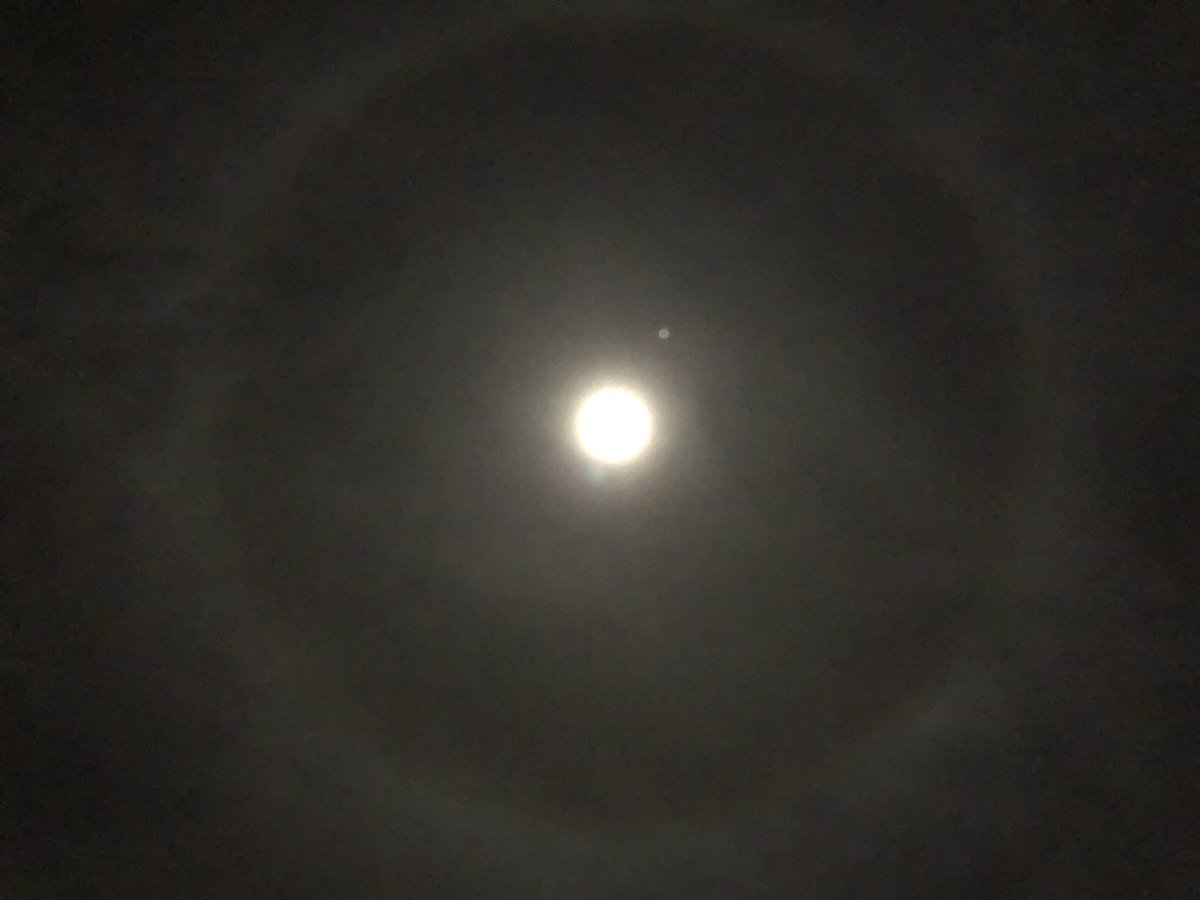 Cool #haloaffect on Sydney night sky tonight