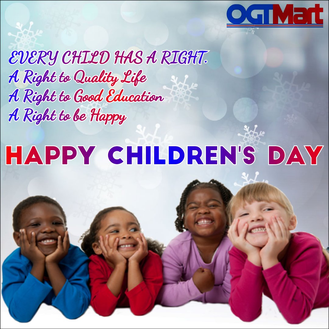 Every child has the right to Quality life, 
A right to Good Education,
A right to Good Food. 
A right to be Happy. 

#HAPPYCHILDRENDAY 
#childrensday #ChildrenOurFuture #HappyChildrensDay #HappyChidrensDay