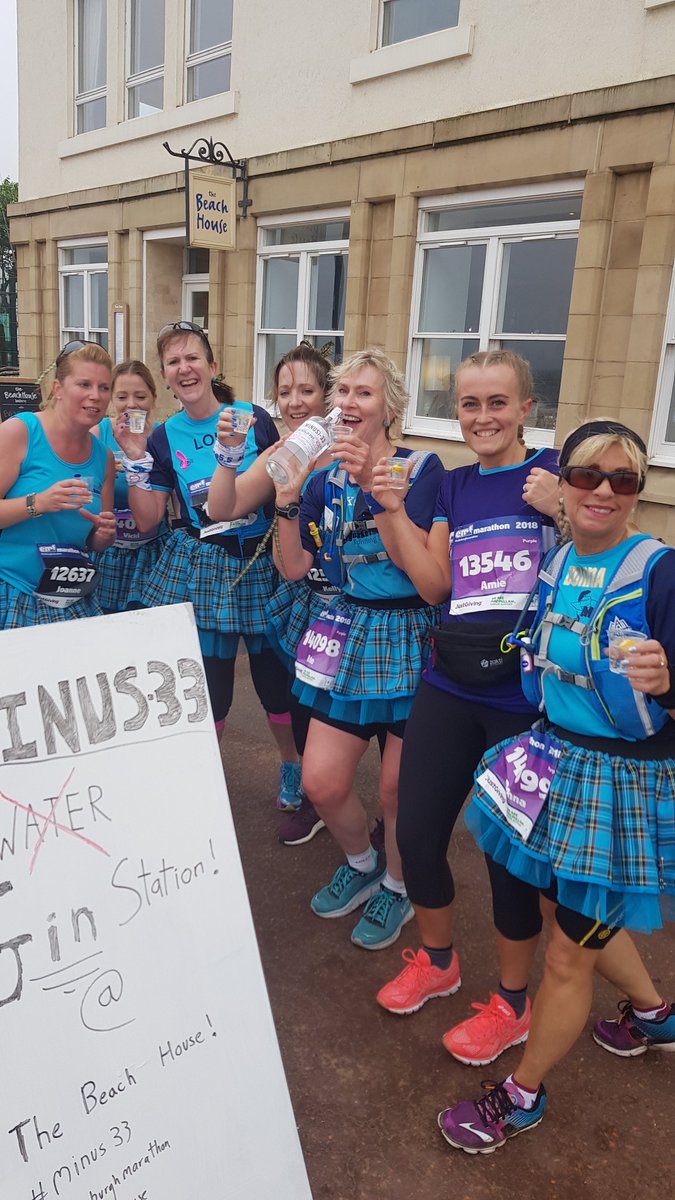 LoCa_Bev's tweet photo. Congrats to all the #edinburghmarathon #EMF2018 runners and supporters today. Every smile/laugh and every sample helped us raise money. Remember to stay hydrated. #ginstation #minus33 https://t.co/7p22jTUb7g