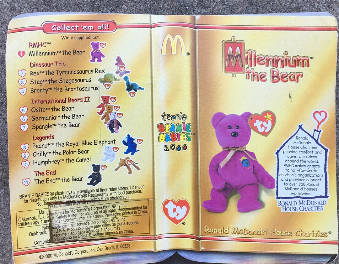 ronald mcdonald millennium bear