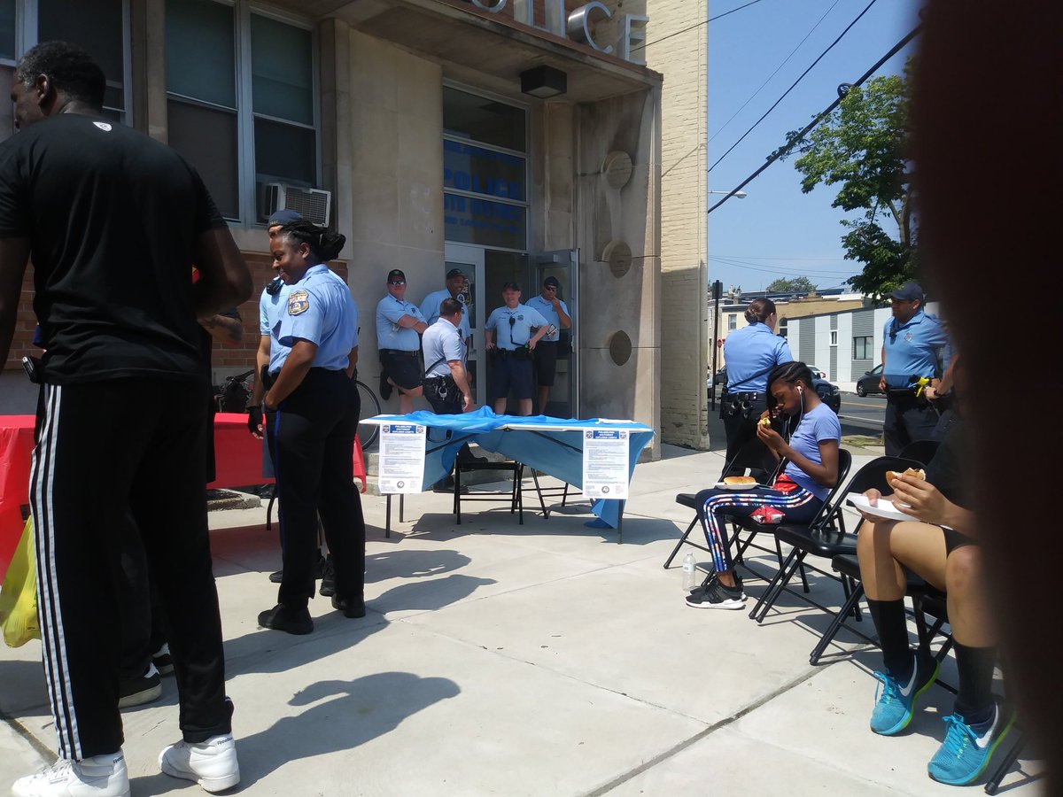 J ad a great time with our friends in blue at the 16th PD and Mantua Civic Association bike ride day and barbeque.