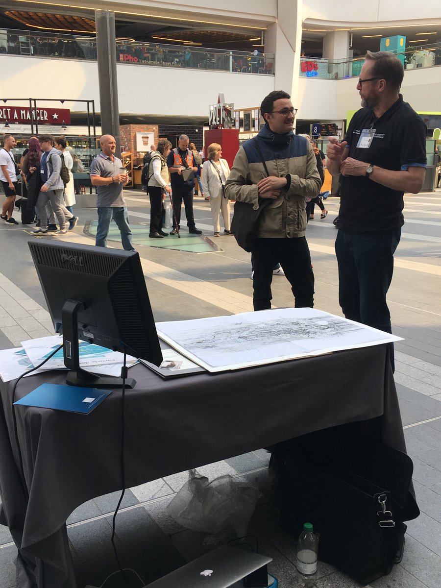 IanAndrewsArt's tweet photo. #PhysicsInTheCity with @unibirmingham and @IOP @CreationsEU talking about the #sketchbookcollider with @kostas_nikolop (some of the time!!) #uobculture #researchandculturalcollections #hellobrum @rcc_redmarley @ArtsScienceFest!  @brumculture @Brumpic  @WhatsOnBrum @ArtsBrum https://t.co/1nJjPhm19Y