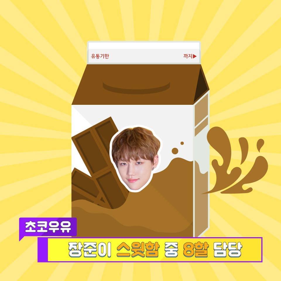 baejang likes milk jangjun - chocolate milk seungmin - banana milk