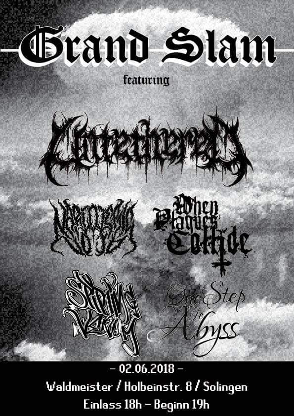 WPCmusic's tweet photo. Hitting the stage in #Germany 🇩🇪 next week! Come hang with us and out friends in @UntetheredBand #SpittingVenom #narcolepticVoid #OneStepToAbyss! #WPC #WhenPlaguesCollide #deathcore #deathmetal #death #melodic #SpreadThePlague https://t.co/tXds8trEEl