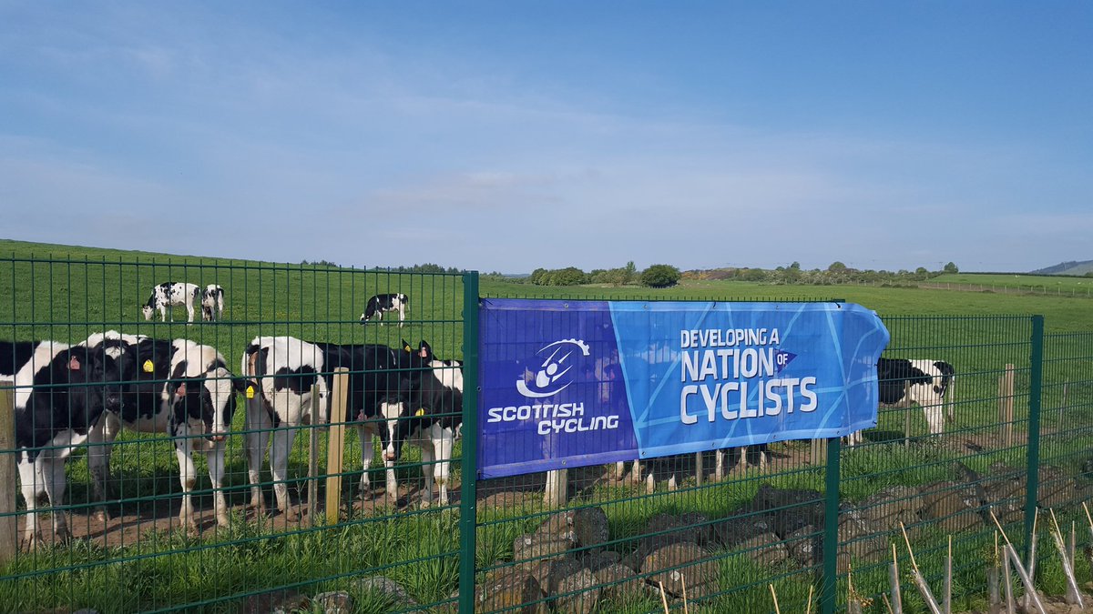 ScottishCycling's tweet photo. What a morning at the brand new @VeloFife! Today we have the Crit &amp; Youth Road #SCNatChamps delivered by @SpokesRT.

We've caught the interest of some friendly new spectators too! https://t.co/D6y8d6ERDT