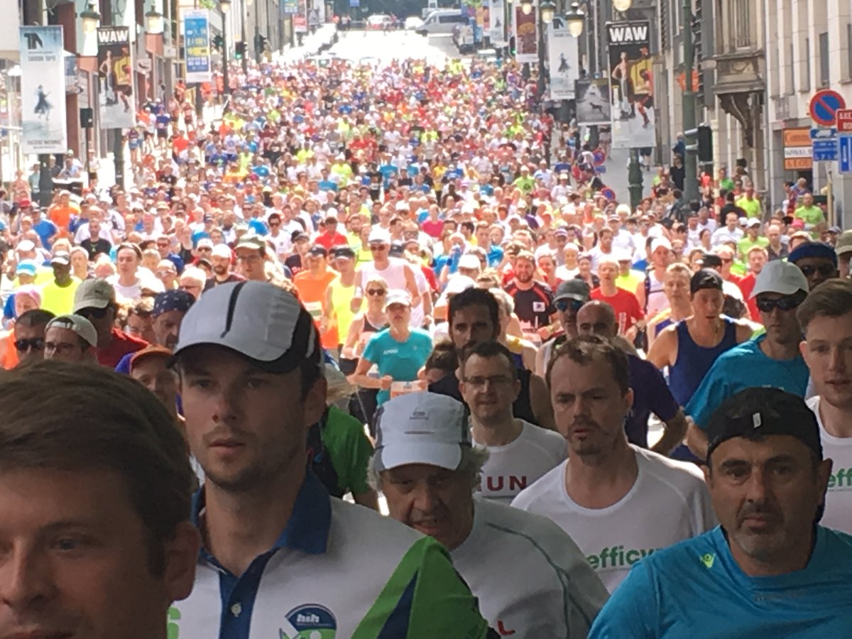 24 graden bij de start. #20kmdoorbrussel