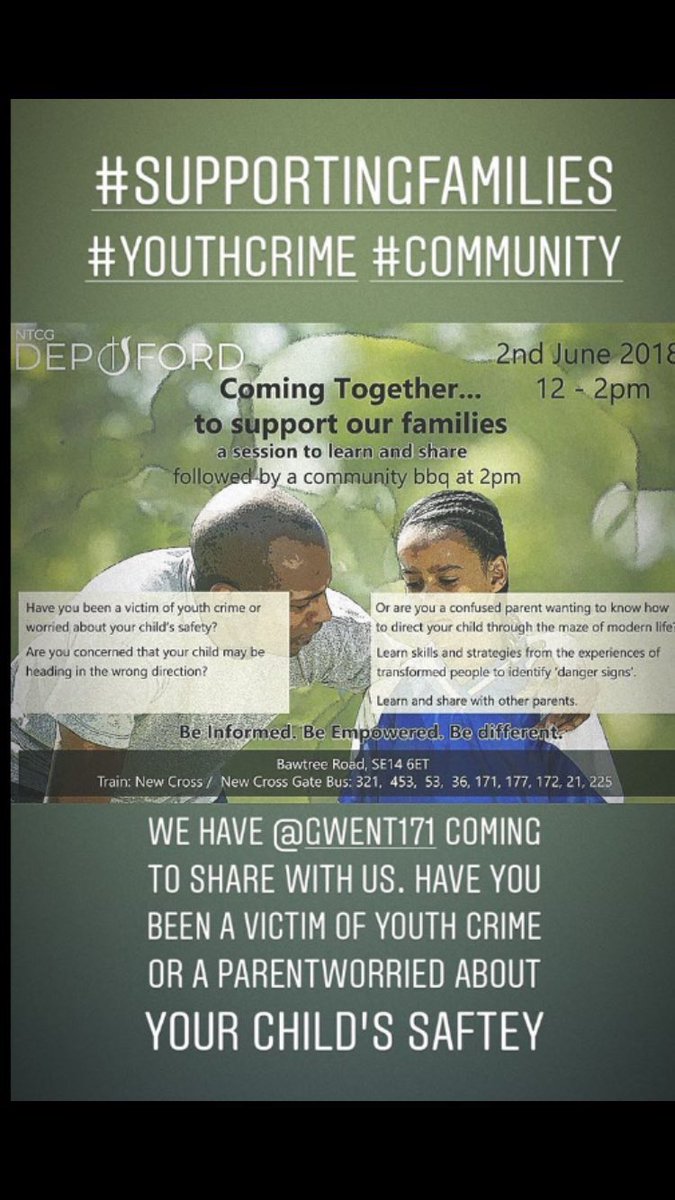 One day we hope that parents can be calm about their children being outside again. That London is a fairer, safer City. Shout out <a href="/Gwenton/">Gwenton Sloley</a> and please support this caring family event DEPTFORD <a href="/SthLondonPress/">South London Press</a> <a href="/vickyfoxcroft/">Vicky Foxcroft 💙</a> <a href="/YouthViolenceUK/">YV Commission</a> <a href="/MPSLewisham/">Lewisham MPS</a> #SupportingFamilies