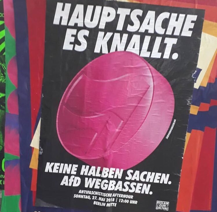 feinesahne's tweet photo. Wären wir nicht auf Tour, wären wir heute in #Berlin auf der Straße gegen die #AfD dabei! Seid besser als wir, geht auf die Straße - #fckafd! Solidarische Grüße an alle Menschen, die sich der AfD entgegenstellen. #AfDwegbassen #B2705 https://t.co/rz5iR1huhw