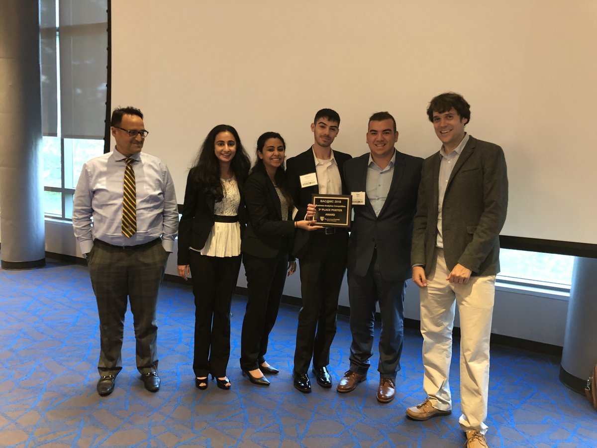 omalleybusiness's tweet photo. BAC@MC 2018 - Congratulations to all winning teams!!!

Poster Award Winner - 3rd Place - University of San Francisco @usfca
Samuel Alberto, Mansai Gupta, Mohammed Kaddoura, Kaishvi Parikh
Advisor: Mouwafac Sidaoui (https://t.co/93c3kKEOL5)

#BACMC2018 https://t.co/SfwjNwzxvu