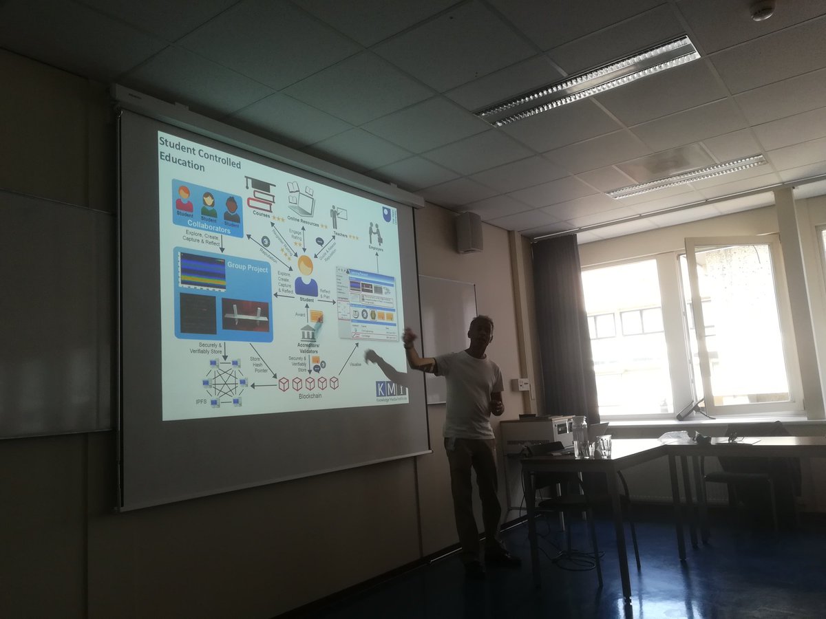 #lile2018 kicking off with a keynote by @johndmk on the use of blockchains in the educational ecosystem #websci18