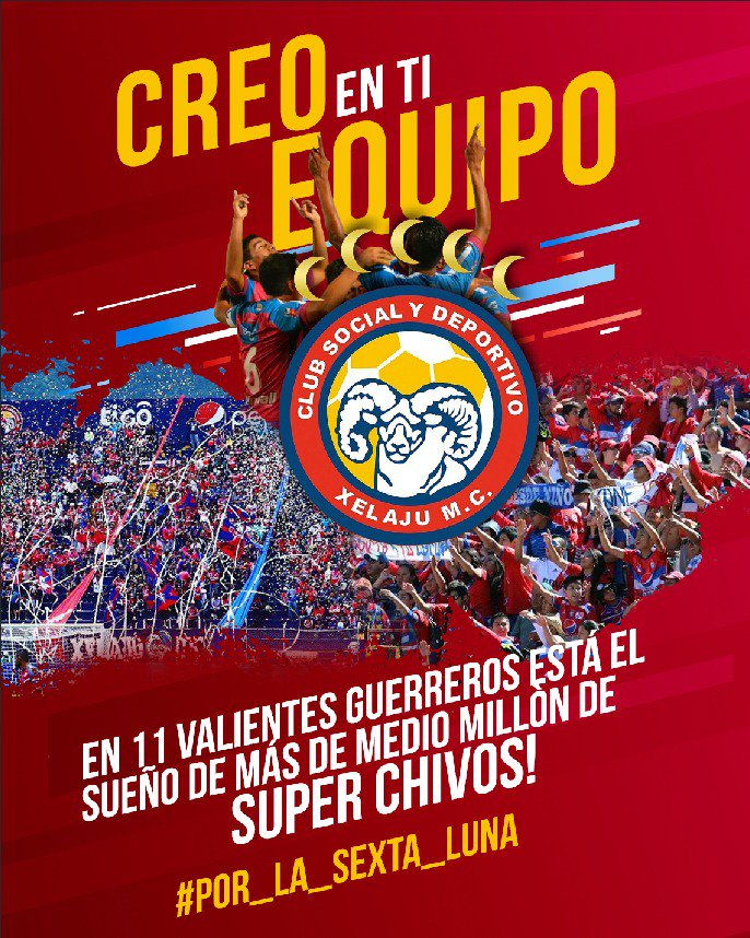 XelaCREO's tweet photo. ¡Hoy haremos historia!, ¡Este es nuestro momento! 🔵⚪🔴

#YoCREOEnTiXela #PorLaSextaLuna #CREOEnTiEquipo https://t.co/Tmtftg834K