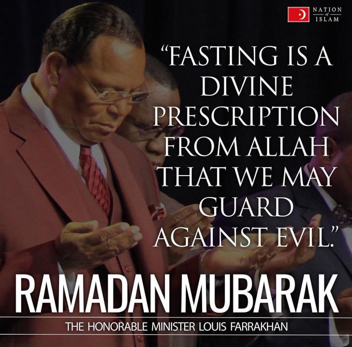 I’m here in Chicago today with The Honorable Minister <a href="/LouisFarrakhan/">THE HONORABLE MINISTER LOUIS FARRAKHAN</a> who will be speaking today during this month of #Ramadan  <a href="/MosqueMaryam/">Mosque Maryam</a> <a href="/Bro/">nd</a> Akbar #RamadanPrayerLine
