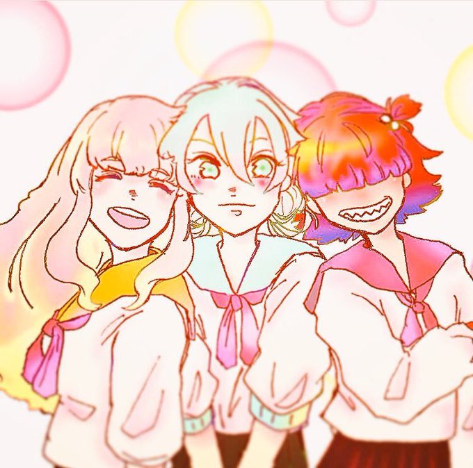 仲良し3人組のtwitterイラスト検索結果 古い順