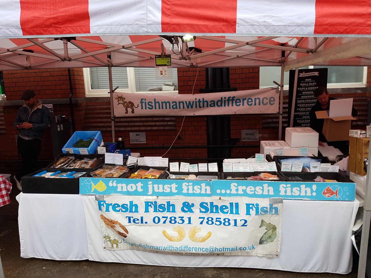 Great selection of fresh line caught fish shell fish and smoked fish from 10am to 2.30pm <a href="/TFSundayMarket/">TobaccoFactoryMarket</a>