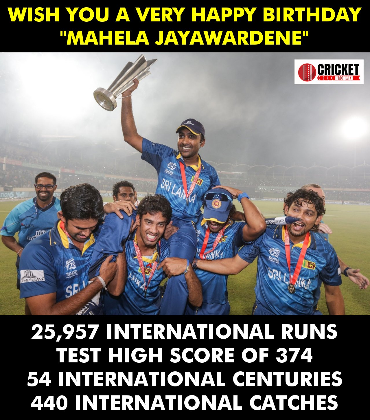 Happy Birthday Mahela Jayawardene. 