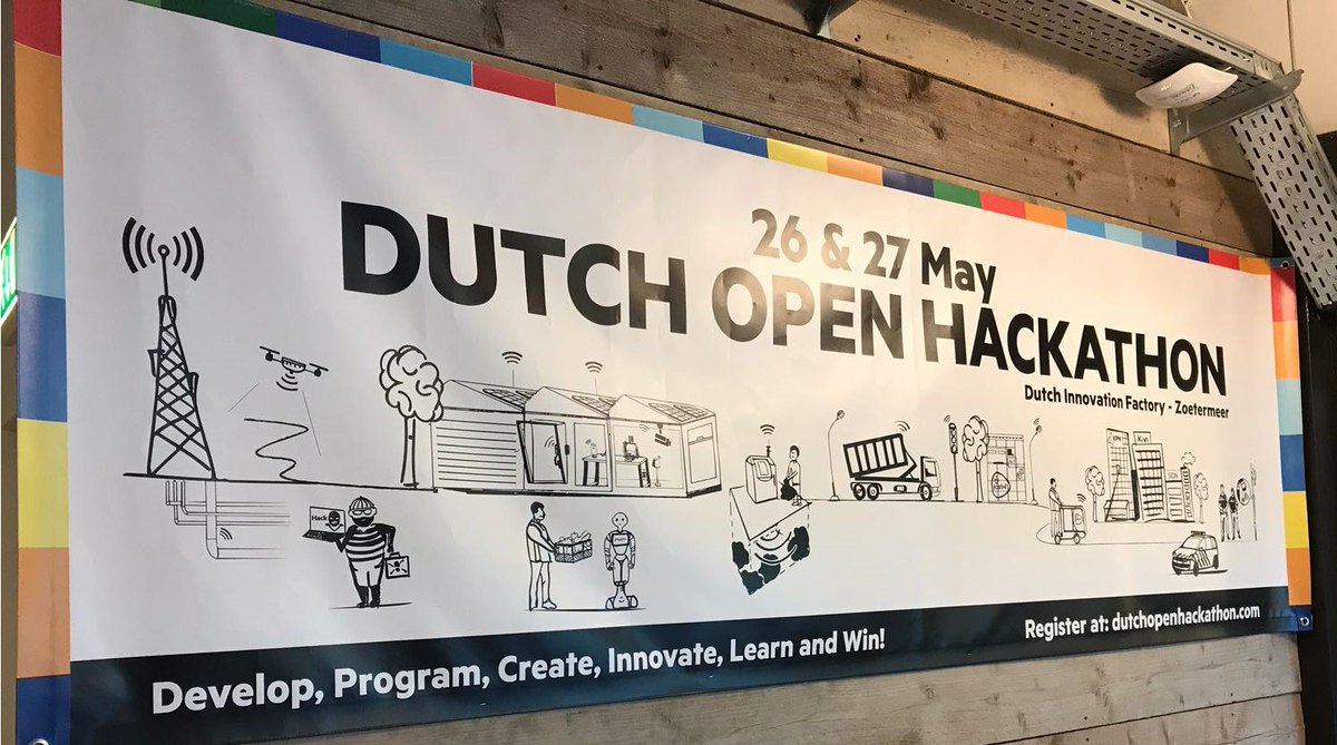 HeadFirstGroup's tweet photo. Als sponsor gisteren en vandaag aanwezig bij de 4e Dutch Open Hackaton editie. Erg benieuwd naar de pitches vanmiddag! #dutchhack18 #doh18 #OpenInnovation https://t.co/xDjepcytJK