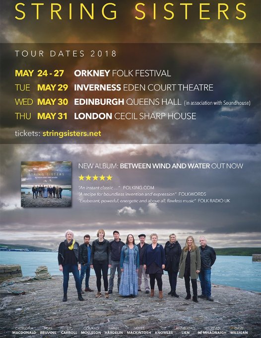 HomesteadPost's tweet image. @stringsisters10

@OrkneyFolkFest Sunday 27th May18
@EdenCourt Tuesday 29th May18
@queens_hall Wednesday 30th May18
@cecilsharphouse Thursday 31st May18

Tickets
stringsisters.net/live/

OnlineMedia courtesy
#stringsisters #OrkneyFolkFest
#EdenCourt #queens_hall #cecilsharphouse