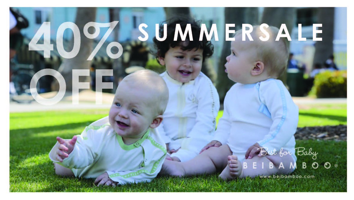 Beibamboo's tweet photo. Did you know that a long sleeved top protects your baby from the sun? We want to give you 40% OFF, no matter how big the order, to purchases from our web-shop as a thanks for your custom. How? By being on our newsletter list...sign in at https://t.co/VmUhJaZQ3U https://t.co/u25lMCGXlY