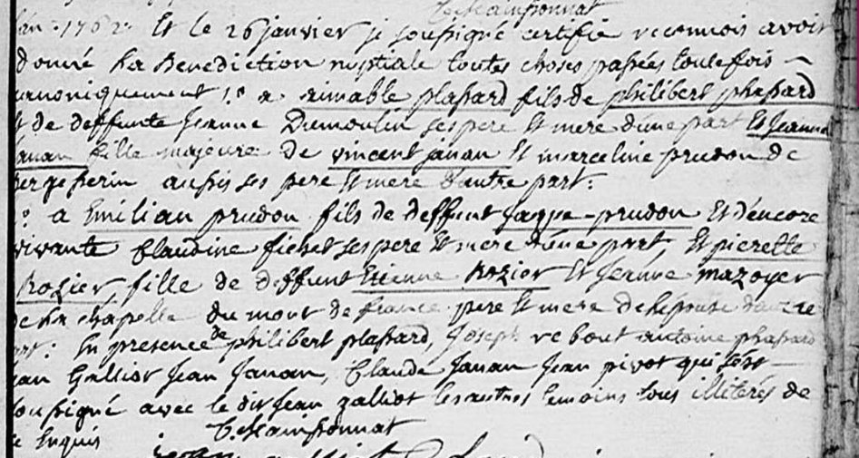 LDGenealogie's tweet photo. #Généalogie Quand tu découvres que les officiers des actes paroissiaux ont changé le nom de famille de ton aïeul comme si de rien n'était et qu'il passe de #PERDON à #PRUDON patronyme retenu au mariage de son fils mon aïeul. #Cassetêtechinois ! 😂 https://t.co/yY72uqOdhb