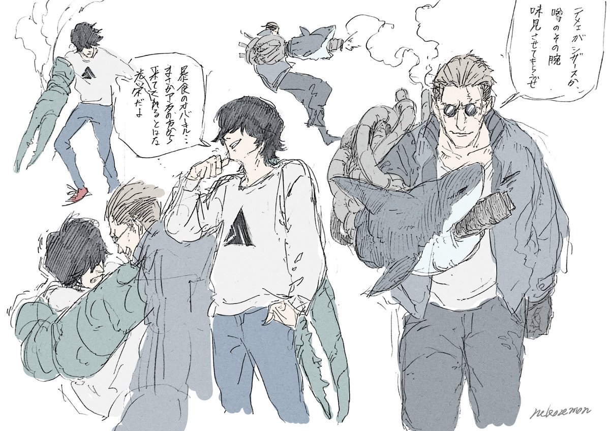 カニvsサメ 