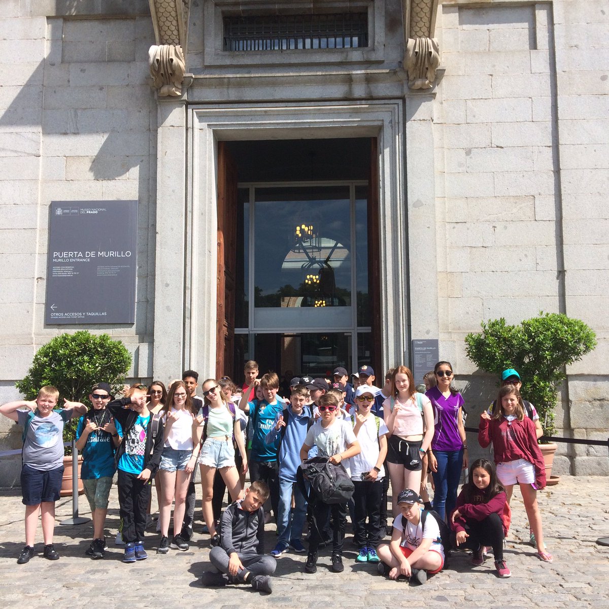MillchaseMFL's tweet photo. The stunning Prado museum this morning. Weather is beautiful. Now time to relax in the park before lunch. https://t.co/FS1BOagef8