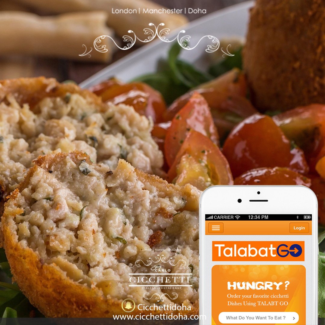 cicchettidoha1's tweet photo. Order your favorite Cicchetti Dishes @talabatqa 
@cicchettidoha 
#cicchetti #doha #qatari #qatarinstagram #qatar_sale #qatar_discounts #qatar_sport_day #doha_sport #doha_shopping #doha_photography #doha_airport #food_qatar #qatar_food #qatar_food_guide #رمضان_2018 #talabatgo https://t.co/eAeJeE3ZYM