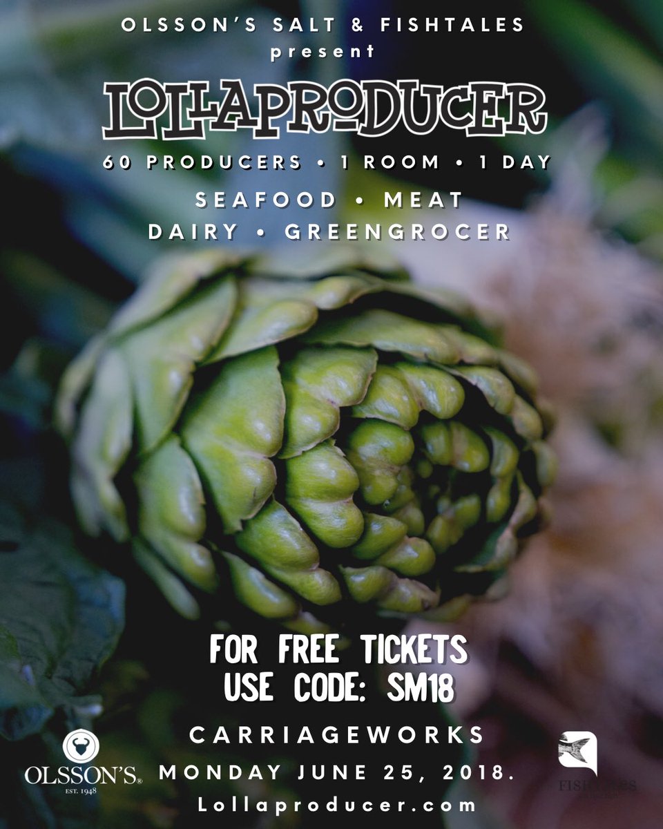 LOLLAPRODUCER 2018 is on Monday June 25 at Carriageworks, presented by <a href="/olssonssalt/">Olsson's Salt</a> &amp; <a href="/fishtalesau/">Fishtales</a>.
Get your FREE LOLLAPRODUCER 2018 tickets by clicking 👇🏼👇🏼 and entering SM18.
lollaproducer.com/tickets