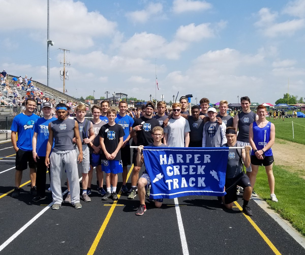HC track team finished 5th place at the MITCA Team State Championships. Our 4th consecutive appearance. Sometimes it wasn't pretty, but this group kept getting after it and grinding it out all day in the heat. I love this TEAM. #hcpride