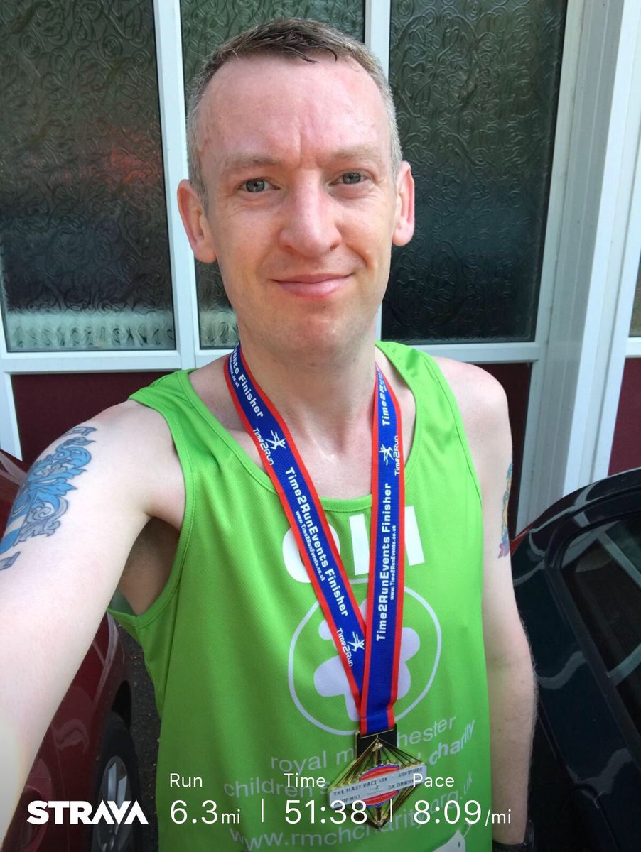 OMG 😱 Just completed The Mast Race 10k with @time2runevents. The hardest race I’ve ever done ⛰🏃♂️😅 but I got a nice medal 🤣🎖Running #IMOAC & to raise funds for @RMCHcharity.