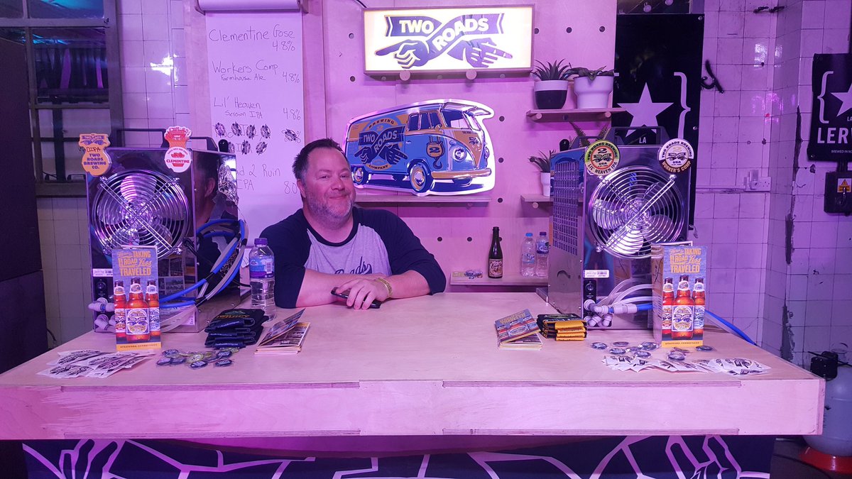 2roadsryan's tweet photo. Last session of the Edinburgh Craft Beer Fest!  @2roadsdan still standing! #ECBF18 https://t.co/cuYiahq2Jg