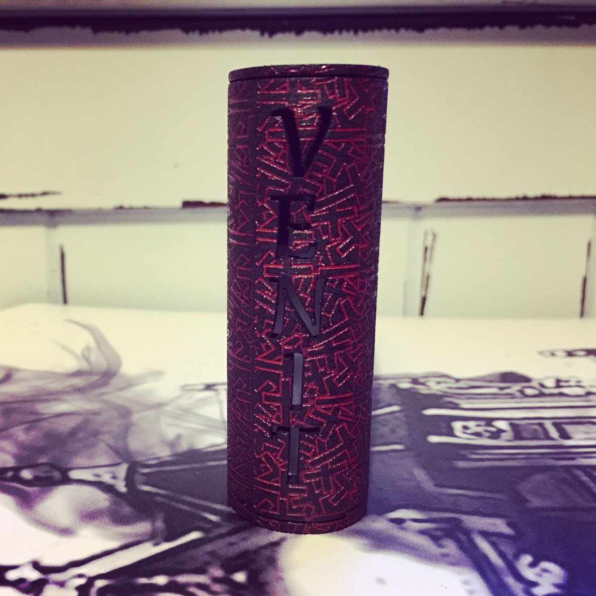 TransylvaniaMo2's tweet photo. Ready our last batch ever..Venit Blasphemous Red full engraved! Available n.2 pieces! #red #distressed #engraved #cross #demon #vape #vaping #vapelife #vapecommunity #vapefamily #vapeporn #svapo #dampf #uk #ukvapers #japan #japanvapers #France #cloudchasing #flavourchasing https://t.co/U1pWSiFICP