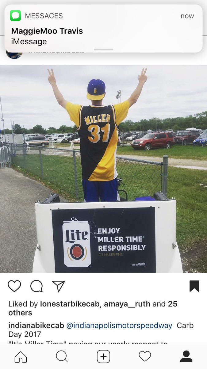 IndianaBikeCab's tweet photo. It’s finally here Race Day at the Greatest Speedway in the World. Come out in enjoy a ride, pray for #BigSteveStrong and as always rock those throwbacks as a tribute to the greatest Pacer 3pt shooter that has ever graced this Great State of Indiana. #ThisisMay https://t.co/O3h7yIiX9Y