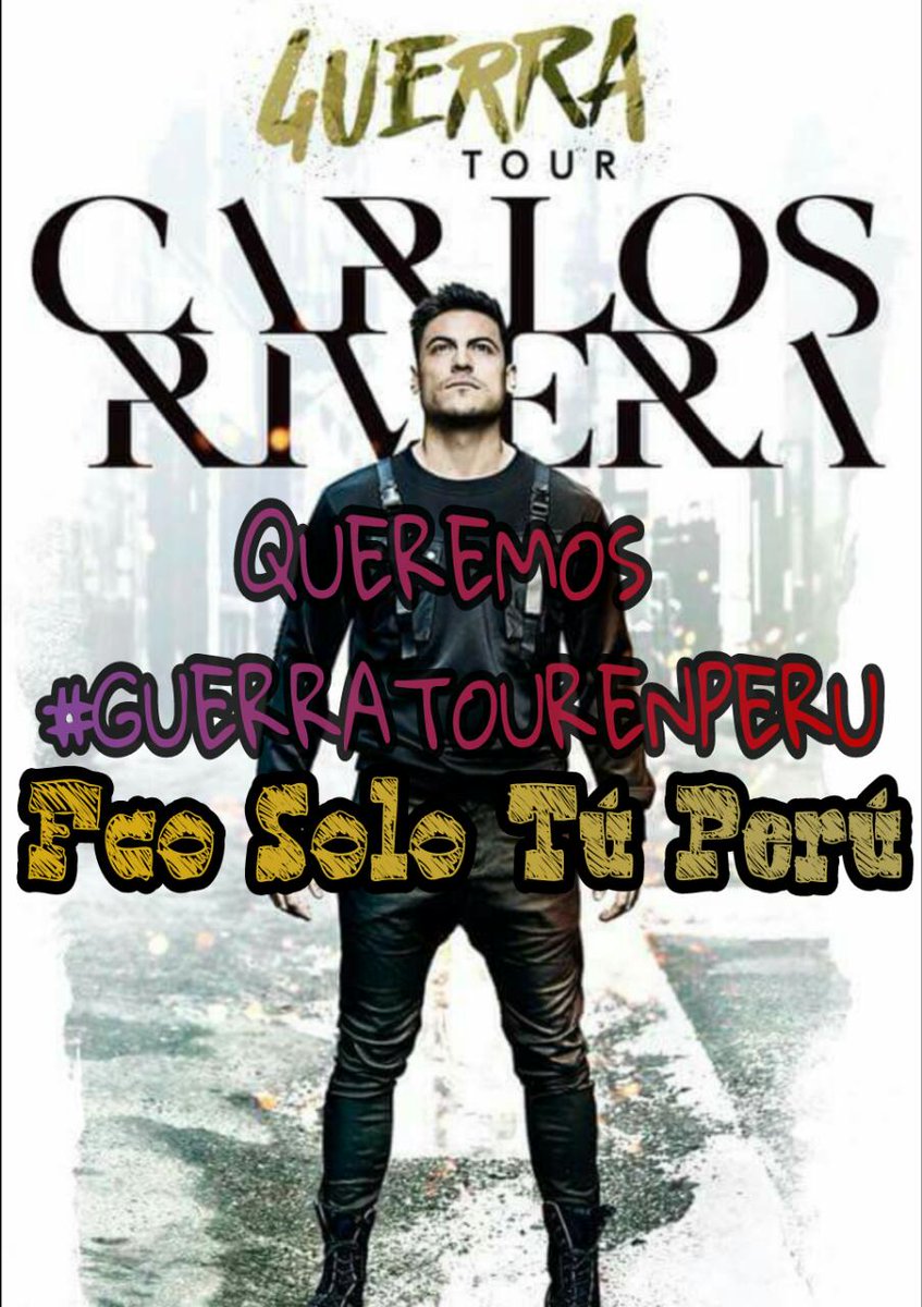 HeidyJSV's tweet photo. Por favor @sonymusicperu queremos #GuerraTourEnPeru 😍😍 @Ritmo_Romantica #CarlosRiveraEnPeru  @_CarlosRivera @_solotubyperu https://t.co/H88hZS5YES