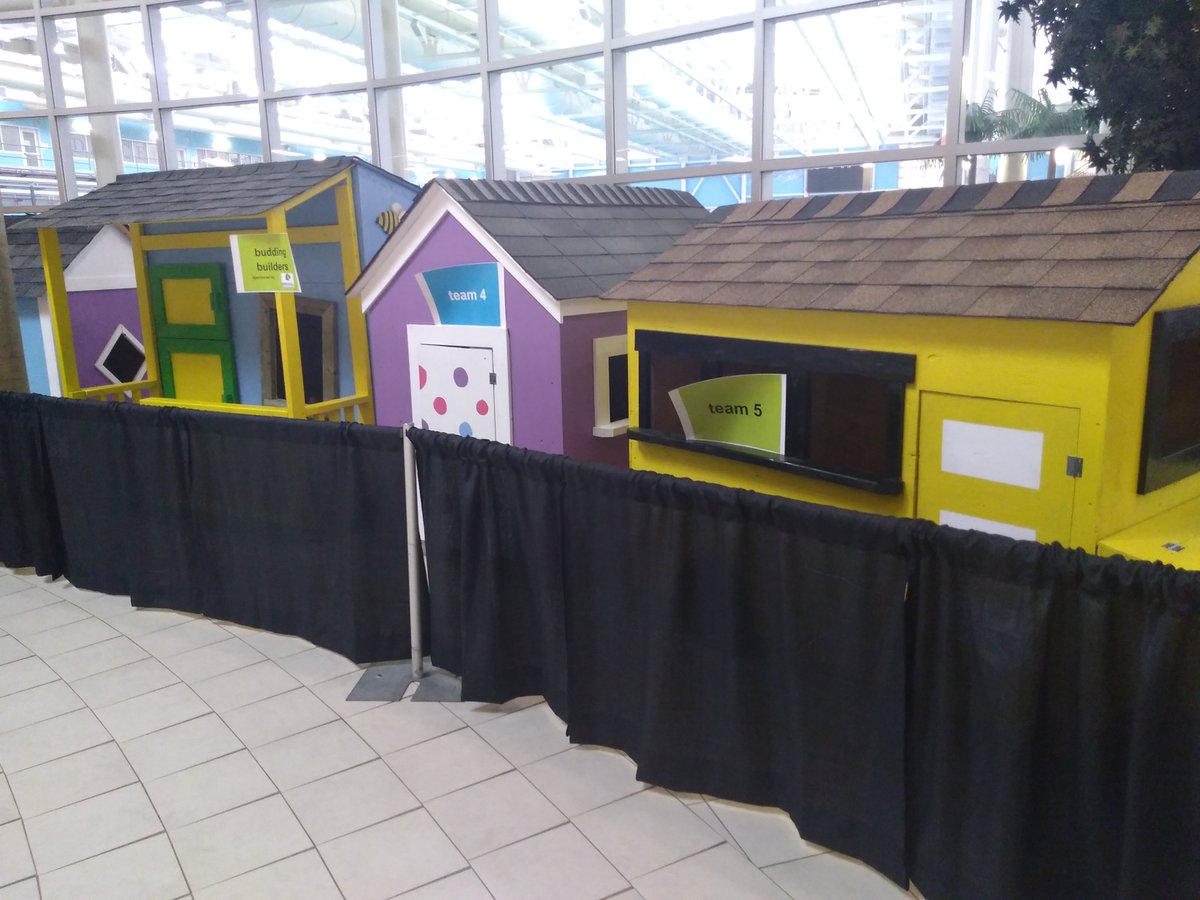 carolsprky's tweet photo. Another day for people to vote for their fav @HabitatFHWB playhouse on display at @MacDonaldIsland. Can buy Builders Ball tix too. #ymm #woodbuffalo https://t.co/MqeymgVO5w