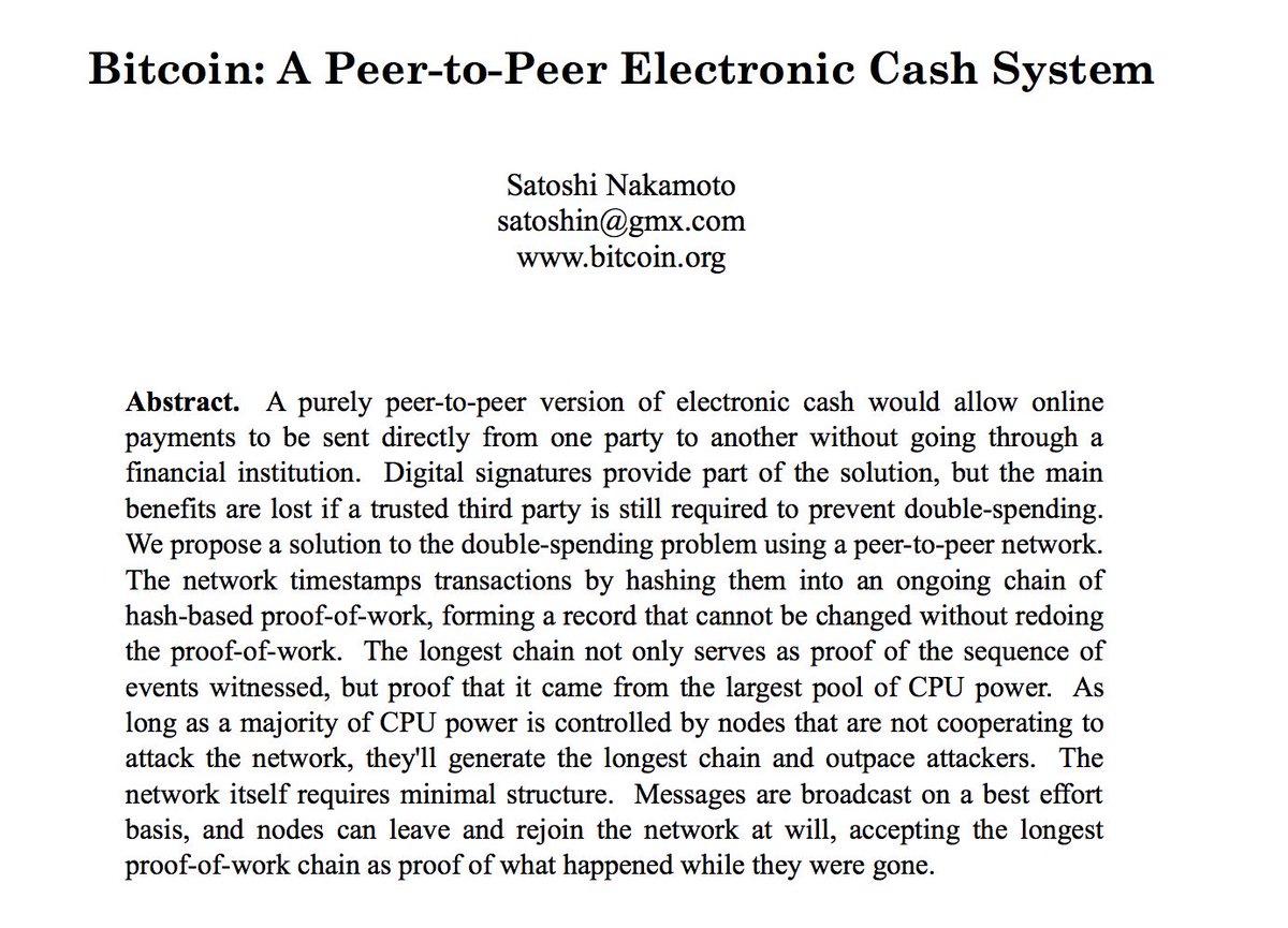 rogerkver's tweet image. The peer-to-peer electronic cash system invented by Satoshi Nakamoto continues to live on as Bitcoin Cash (BCH).

Bitcoin Core (BTC) is an experimental currency that does not have a white paper and has only operated under its current model for two years.