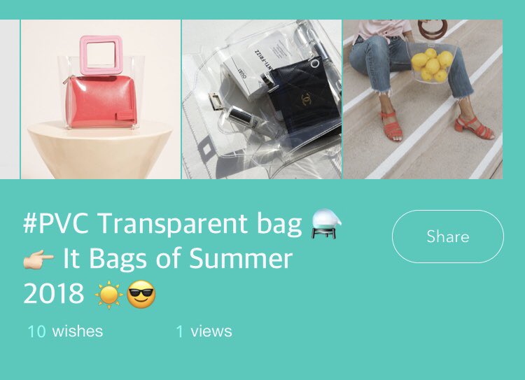 shopwishupon's tweet photo. It Bags of Summer ☀️ 👉🏻 #pvcbags #itbag #shoppingspree 🛍

https://t.co/0OlbNHoVVf https://t.co/b6rD9I73Kr