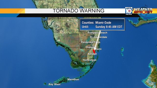Local 10 WEATHER ALERT - Tornado Warning for the highlighted areas. For more info bit.ly/krCDQ?utm_medi… https://t.co/CE6h082ziF